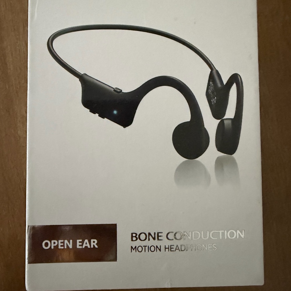 Black Bone Conduction Headphones, Open Ear Wireless Bluetooth Headset  ***NEW***